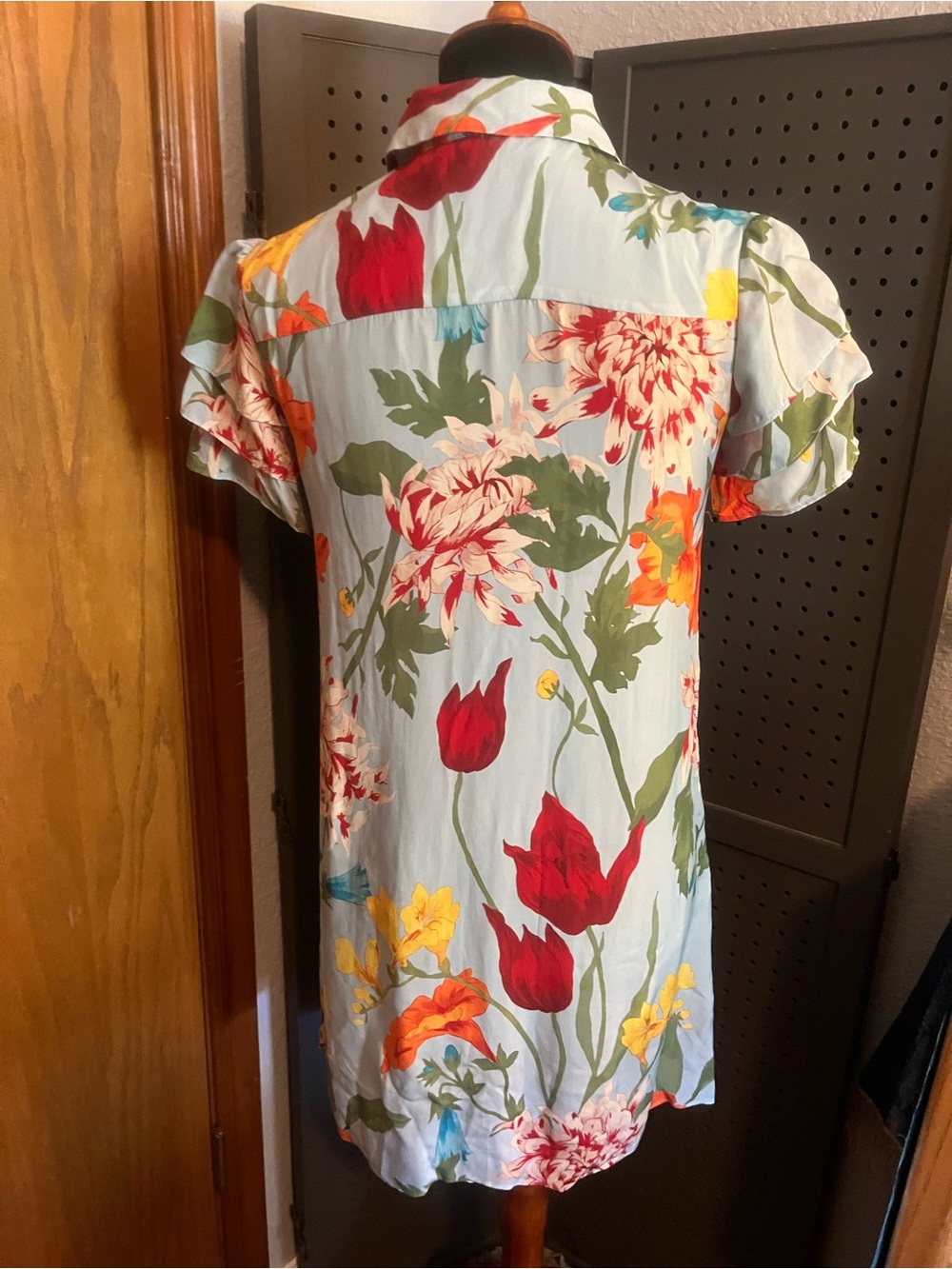 Alice + Olivia Floral Silk Blend Minidress - Picture 5 of 8
